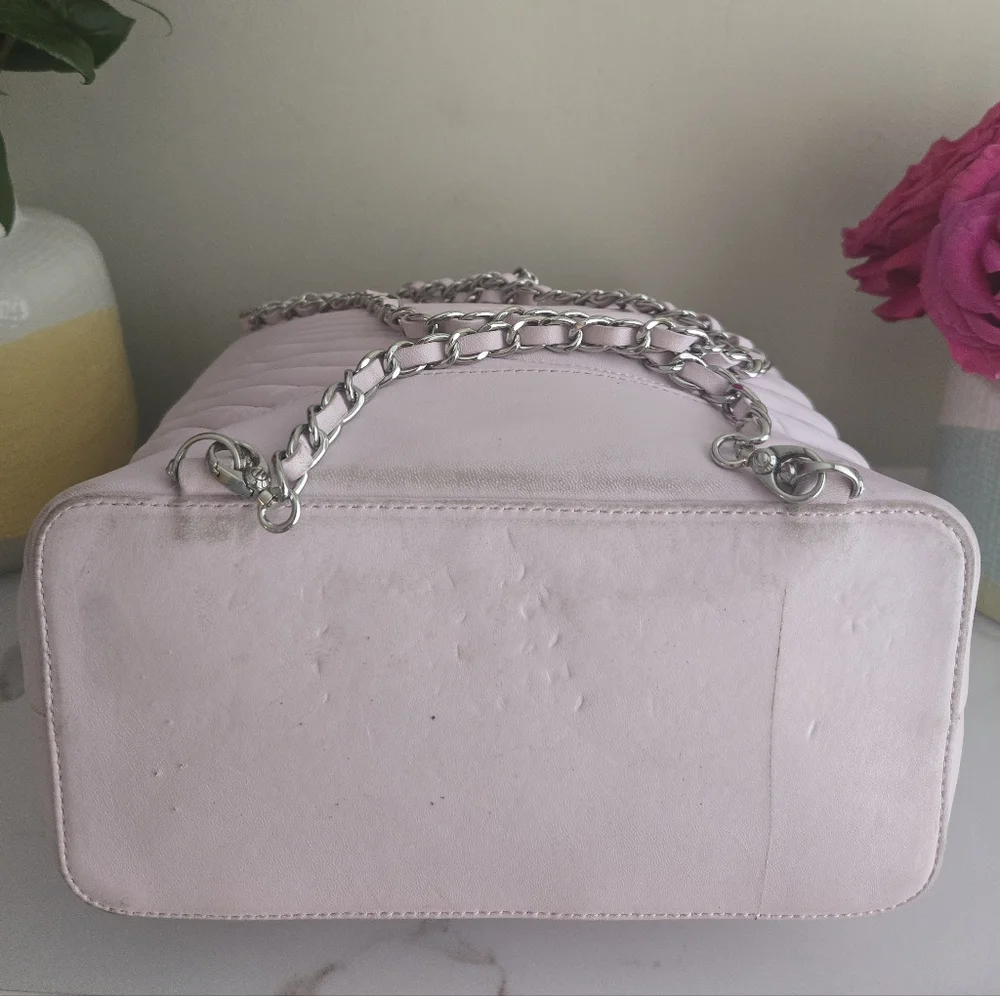 Vintage Rare Henri Bendel Convetible Light Pink Quilted Leather Backpack No 7